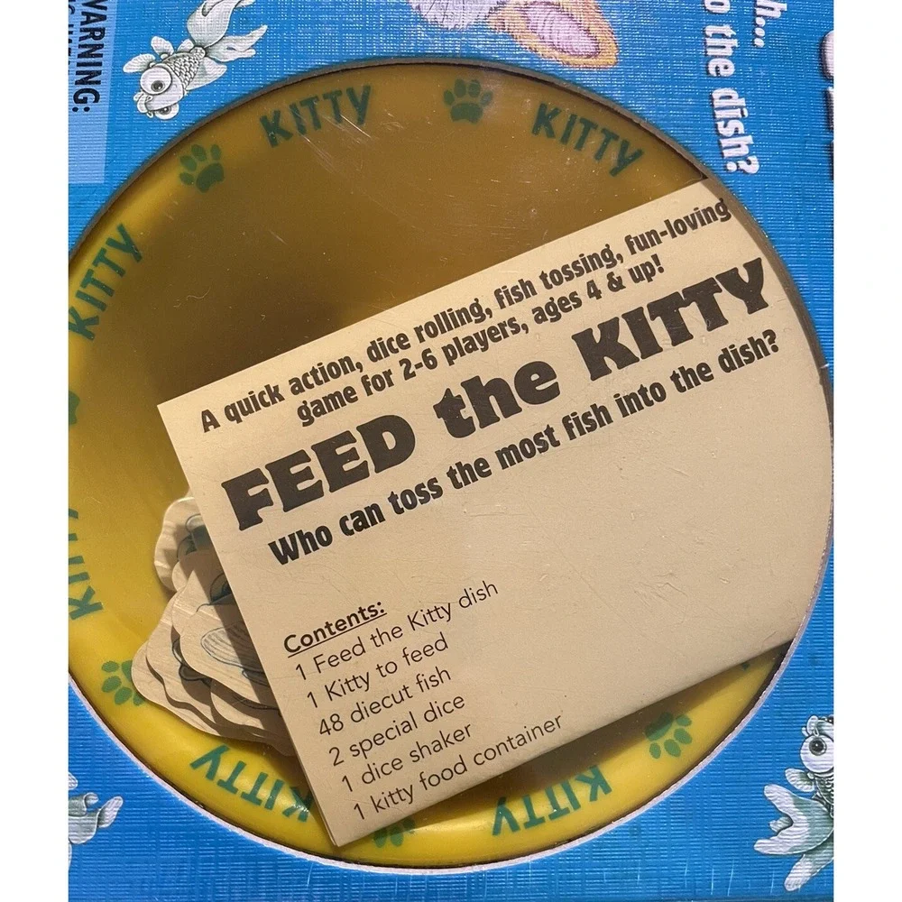 Feed The Kitty Game Children's Kids 4+ Dice Game 2001 NEW Sealed